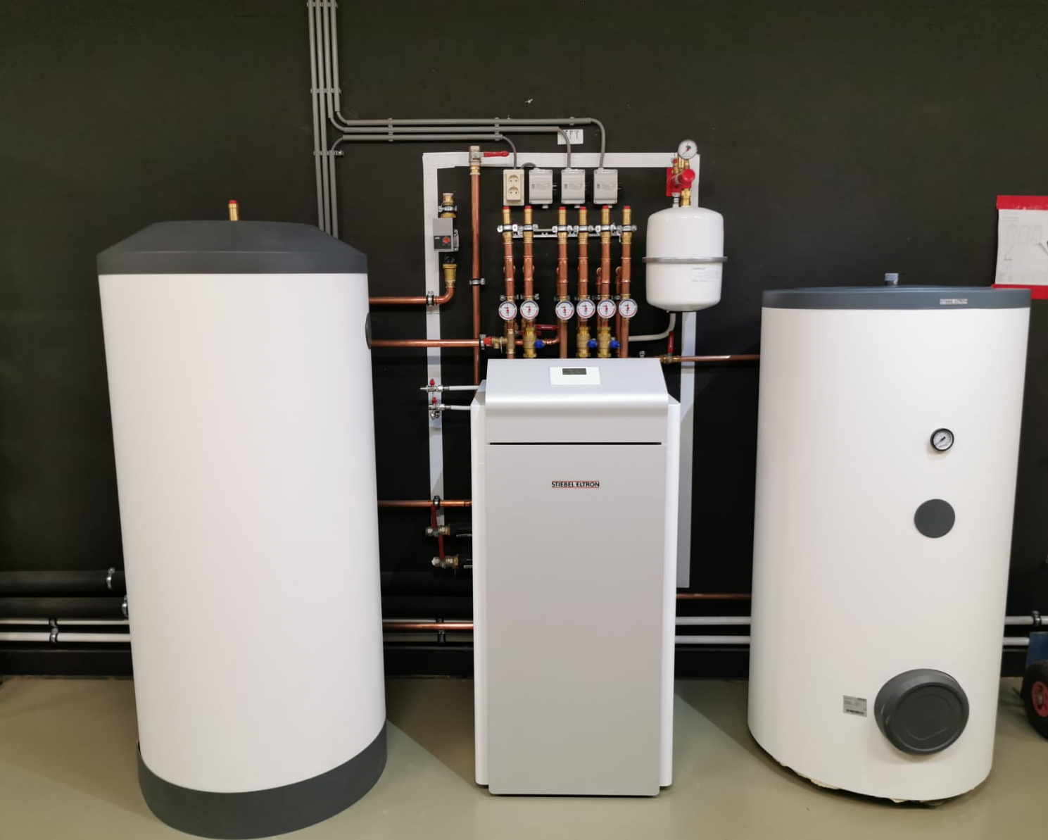 Stiebel Eltron warmtepomp in de showroom van Albreco